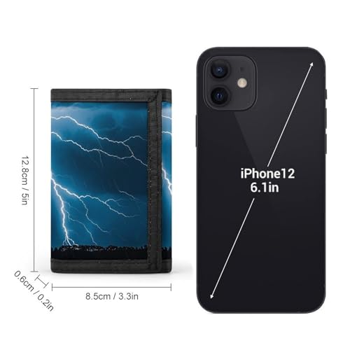 Wallet for Men - Slim Trifold Wallet, Lightning Strikes, Thunderstorms Money Clip, Coin Purse with 8 Credit Card Holder2