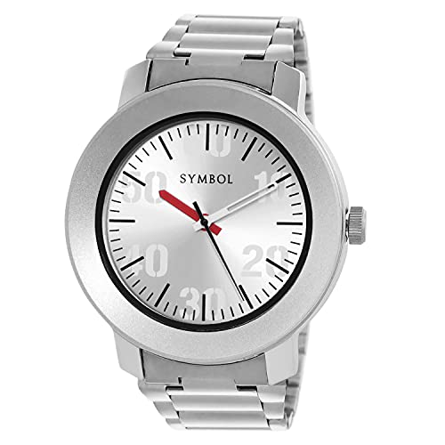 Amazon Brand – Symbol Analog Silver Dial Men’s Watch-AZ-SYM-SS21A-04B