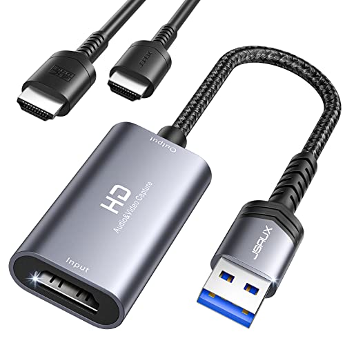 Video Capture Card 4K, JSAUX External Camera Adapter HDMI to ...