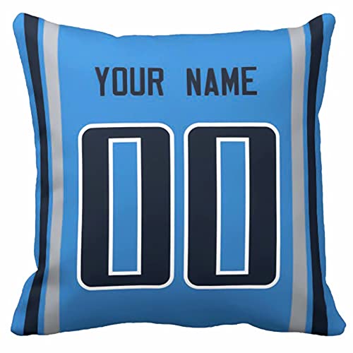 Image of ANTKING Throw Pillow 2 Pack with Custom Name and Number Personalized Gift for Men Women Boys