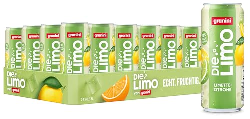Die Limo von granini Limette-Zitrone (24 x 0,33L), trendige Dose to go, natürlich erfrischend, mit Geschmack aus echten Früchten, ohne Konservierungsstoffe, vegan