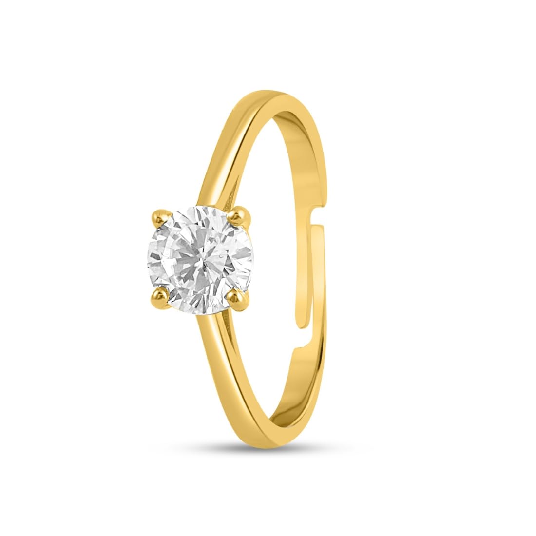 zavya 925 Sterling Silver Solitaire Gold Plated Ring|Gifts For Women And Girls|With Certificate of Authenticity and 925 Hallmark-picture-26
