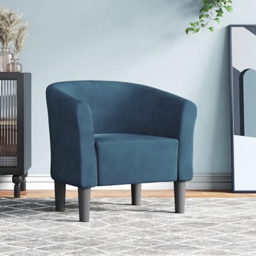 Générique Chaise Cabriolet Bleu foncé Velours,Meubles,Fauteuils et chaises,Fauteuils,Bleu,11.3...