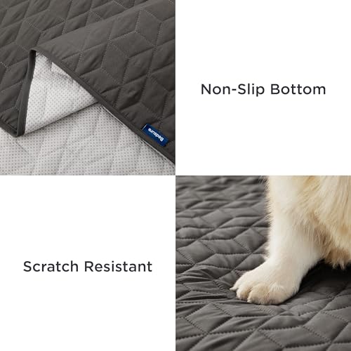 BEDSURE wasserdichte Hundedecke - 76x178 cm, Polyester, rutschfest, schmutzabweisend, Dunkelgrau