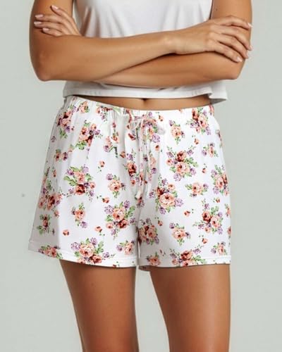 Image of Real Essentials 3 Pack: Women's Pajama Shorts Sleep Lounge Sweatshorts Comfy Sleepwear Bottoms (Available In Plus Size)