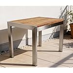 Patioco Beistelltisch Kuba Teak & Edelstahl