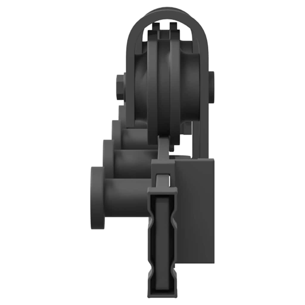 vidaXL Kit de herrajes para puertas correderas acero negro 152,5 cm