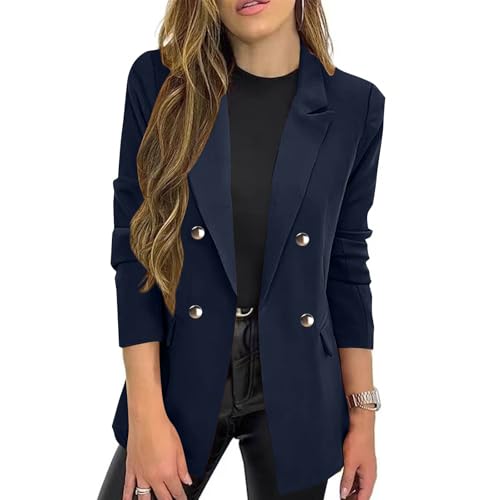 Blazers for Women Business Casual Button Blazer Jacket Open Front Long Sleeve Lapel Collar Work Office Jackets Blazer2