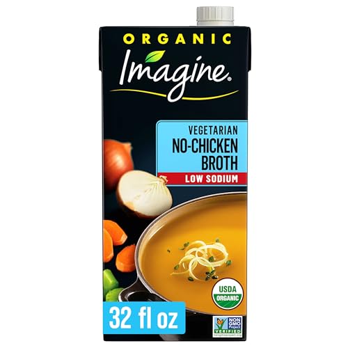 Imagine Organic Low Sodium No Chicken Broth, 32 Oz