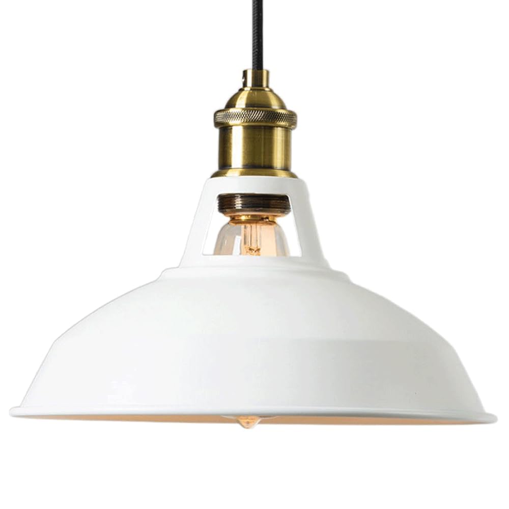 Suspension chapeau métal E27 luminaire design pour couloir et entrée