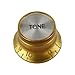 Musiclily Metric Top Hat Bell Knobs 2 Volume and 2 Tone Control Knobs Set for Epiphone Les Paul LP Electric Guitar Replacement, Gold with Silver Reflector (Set of 2T2V)