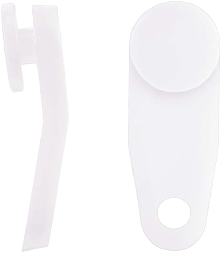 Miniatura 3 de Pangda 50 ganchos deslizantes de plástico blanco para cortinas – corredores deslizantes para ventana y ducha