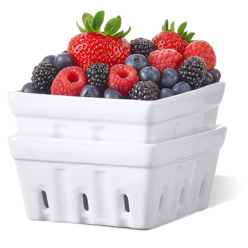 ONEMORE Berry Basket Ceramic Berry Bowls with...