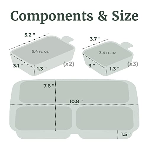 Nestique Silicone Plates For Baby & Toddlers, Divided Plates Design | Microwave & Dishwasher Safe, Bpa Free Toddler Plates, Baby Food Tray | Baby Kids Plates Mint #TOP7