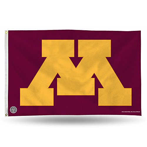 Rico Industries NCAA Minnesota Golden Gophers 3-Foot by 5-Foot Single Sided Banner Flag with Grommets