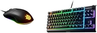 SteelSeries Apex 3 TKL - RGB Gaming Keyboard - Tenkeyless Compact Esports Form Factor & Dust Resistant & 62513 Rival 3 - Gaming Mouse - 8,500 CPI TrueMove Core Optical Sensor- Black