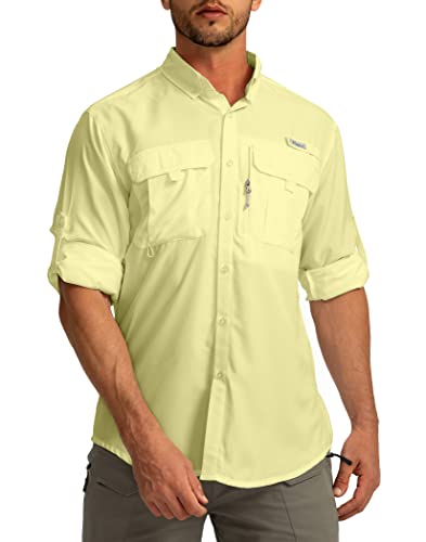 Camisas masculinas de pesca com proteção solar manga longa para viagem trabalho camisas para homens