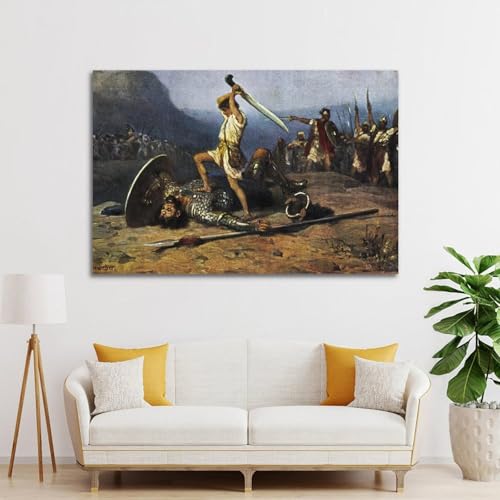 Poster Anton Robert Leinweber David et Goliath toile 61x91 cm - 3