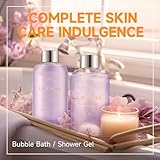 BODY & EARTH Bath Spa Gifts for Women Shower Gift Sets 6Pcs Lavender Toiletries Gift Sets for Mum Luxurious Pamper Gifts for Women Birthday Gifts for Her Mother Day Valentine's Gifts Ladies Gift Set - Image 3