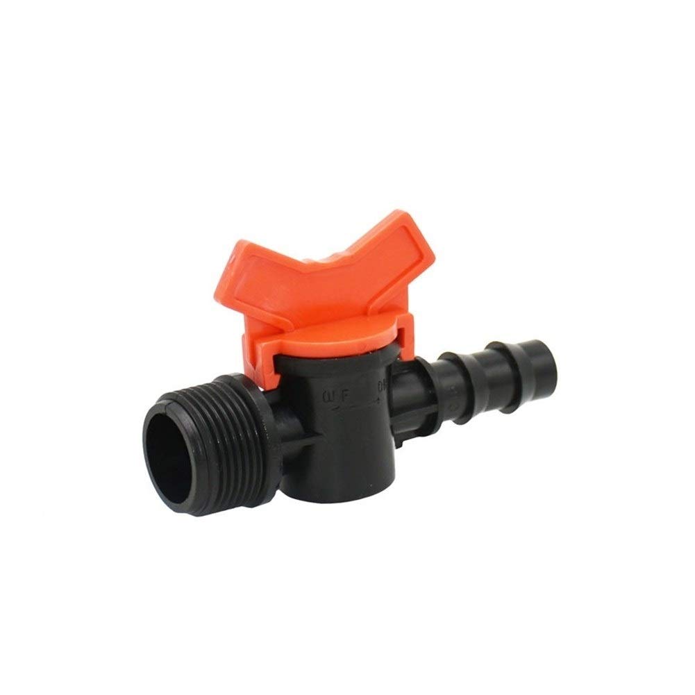 Equipos de riego automático 16mm 20mm Manguera de jardín del Grifo con Rosca Macho 3/4 1/2 3/4 Manguera de la válvula de riego de la grúa Grifo de riego Regulador de 30 PC (Size : 20mm Hose)