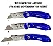 Rapid Edge Extend-A-Blade Utility Knife, Folding Razor Knife with 3 Blade Positions, Double Length Straight-Edge Cutter Blade