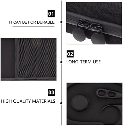 Hemoton Stethoscope Case Large Stethoscope Carrying Case with ID Slot Includes Mesh Pocket for Nurse Accessories (Black)