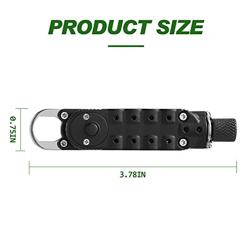 Multitool Screwdriver, 7 in 1 Pocket Multitool, Compact Portable Mini Outdoor Tool, with Bottle Opener, LED Lights, Mountaineering Buckle, Small and Medium Cross Screwdriver and one-Word Screwdriver