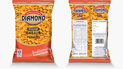 Image of Diamond Sing - Pack of 5 150 Gms Each | Roasted Masala Peanut without Husk, Roasted Groundnut 150 Gms | High Protein - Gluten Free Mungfali | Vacuum Packed Singdana
