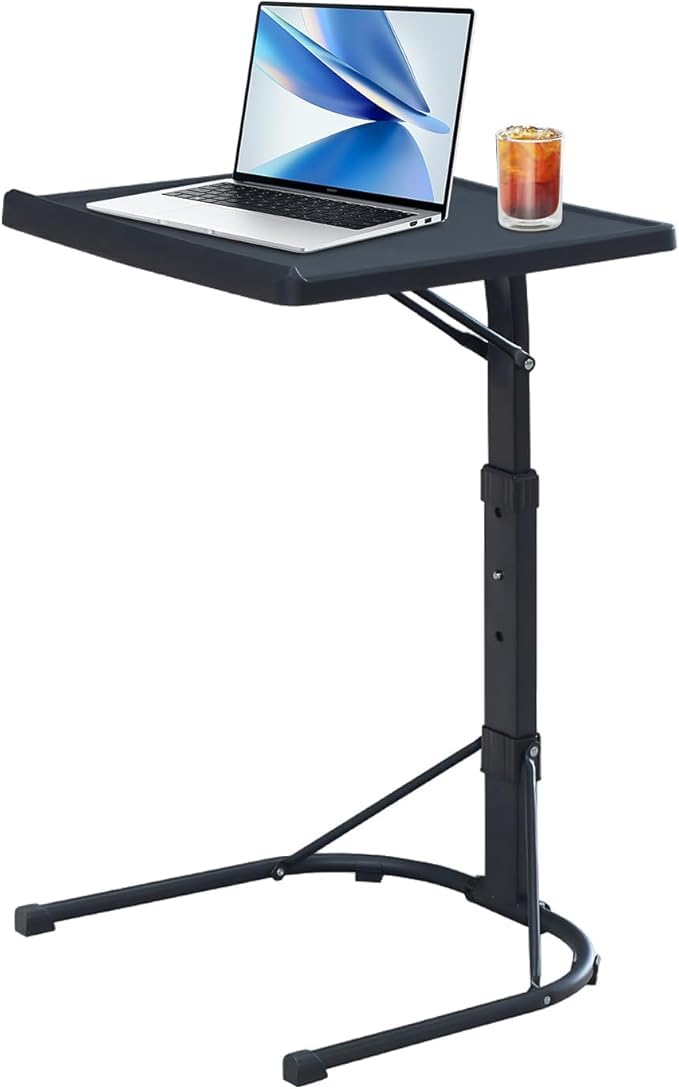 Table de Lit,Bureau Debout Mobile,Table d'appoint Canapé Portable Réglable en Hauteur,Bureau Ordinateur Portable à Domicile,Plateau Repas canapé