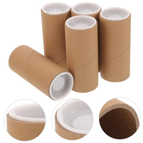 10 Tubos de papel caqui resistentes para proteger documentos y monedas en envíos 4