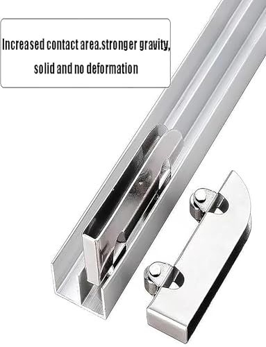 Sistema de riel acrílico para puerta corredera de escaparate con ruedas de aluminio dobles 5