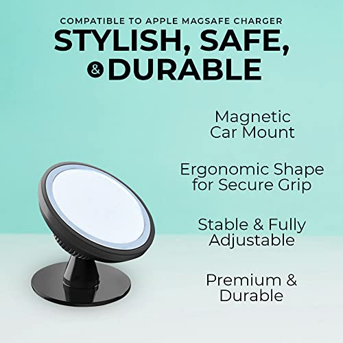 Chargeworx Multi-Purpose Phone Mount For Car Dashboards, Desktops & Vents| Magnetic Car Phone Holder Converts Your Original Charger To A Charging Stand Or Swivel Mount | Air Vent Attachment Included #TOP1