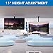 Mount-It! TV Ceiling Mount Bracket, Adjustable Height Full Motion 360 Deg Rotation Tilting Swiveling for Flat Panel LCD LED OLED Plasma TVs, Fits up to 75 Inch 110 Pound Capacity, Black (MI-509B)