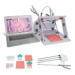 EWOPTGFF Laparoscopic Trainer Simulator Box, Laparoscopic Training Simulator Box, Laparoscopic Trainer Set with HD Endoscope Camera & 4 Surgical Instruments & 8 Training Modules for Doctor