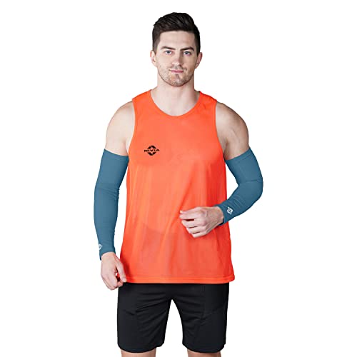 Image of Nivia Arm Sleeves for men & women, Arm Compression sleeves, Uv sun protection arm sleeves for boys & girls,Arm Sleeves for Cricket,Volleyball,Football,Bike Riding,Cycling