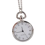 Material: Legierung Merssavo Antike Quarz Runde Zifferblatt Römische Ziffern Taschenuhren Legierung Kette Anhänger Kette
