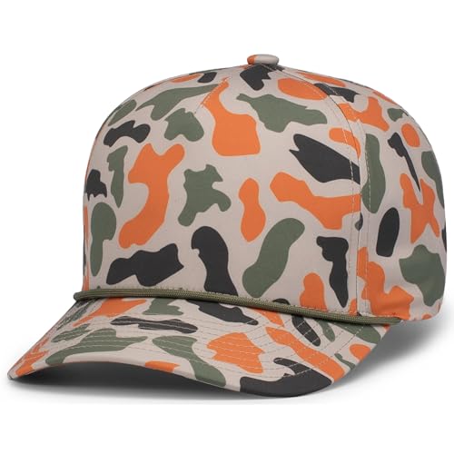Pacific Headwear Duck Camo 5-Panel Trucker Cap Blaze Camo OS