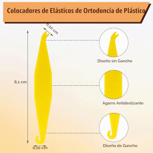 Miniatura 3 de Vegcoo 600 Piezas Ortodoncia Goma Elástica, Multiusos Goma Elástica Dientes Ortodoncia Oral Instrumento Con 6 Colocadores Elásticos Ortodónticos De Plástico 1 4, 3,5 Oz