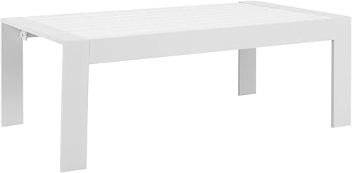 Wisteria Lane Mesa auxiliar de aluminio para muebles de patio al aire libre, mesa auxiliar de metal para todo tipo de clima, mesa auxiliar