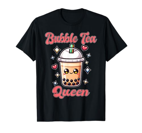 Süße Bubble Tea Queen Boba Lover Kawaii Milchgetränk T-Shirt