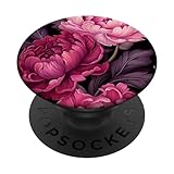 Magenta and Blush Pink Peony Flower Pattern