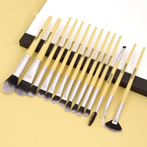 XMKJCHA 14pcs Makeup Brushes Brush Set for Foundation Powder Blush Eyeshadow Concealer Lip Eye Make Up Brush Cosmetics Beauty Tools
