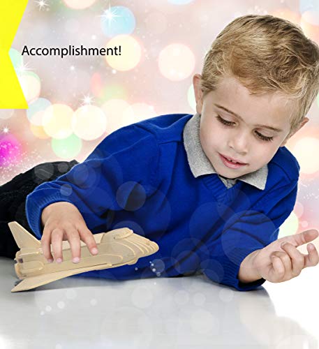 Puzzled 1230 3D Puzzles - Space Shuttle, One Size, Tan (Pack Of 38) #TOP5