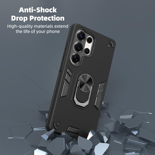 Image of NDCOM for Samsung S25 Ultra Back Cover | Premium S25 Ultra Case for Maximum Protection | Sleek Design Samsung S25 Ultra Back Cover | Ring Holder Case