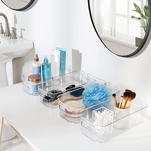 Honey Can Do Set Of 4 Clear Bpa-Free Stackable Refrigerator Organizer Storage Bins Kch-09679 Clear #TOP5