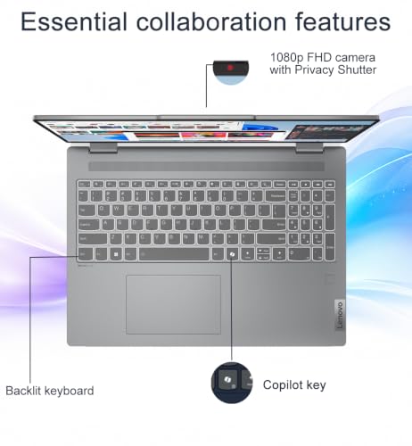 Image of Lenovo IdeaPad Flex 5i 2-in-1 Laptop (16 inch FHD+ Touchscreen, Intel 10-Core i5 120U(> i7-1355U), 16GB DDR5, 512GB SSD), Business, Home, Students, 1080p Webcam, Backlit, IPS, HUB, Wi-Fi 6, Win 11 Home