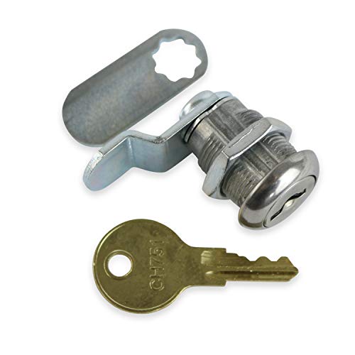 Leisure Coachworks 10 Pack 7/8" Keyed Camlock With Straight And Offset Cam Lock Latch Keyed Alike (10, 7/8") #TOP3