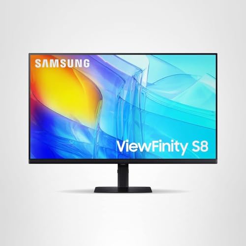 undefined SAMSUNG 27" ViewFinity S8 (S80D) Series 4K UHD High Resolution Computer Monitor, HDR10, Multiple Ports w/ HDMI, DisplayPort, USB-A, Height Adjustable Stand, LS27D806EANXGO, 2024, 3Yr Warranty の商品画像 8