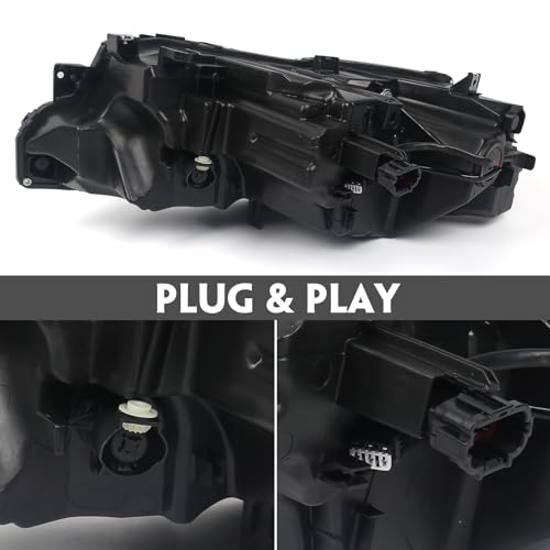 Huray LED Headlight Assembly Fit for Nissan Rogue SL/SV 2021 2022 2023 RH Projector Headlamp Replacement OE Style Right Passenger Side (Chrome Housing) by Huray - Image 4