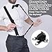 Sintege X Back Hidden Suspender Heavy Duty Work Suspenders 1.5 Inches Hook Suspenders Under Clothing for Men Women(Black)